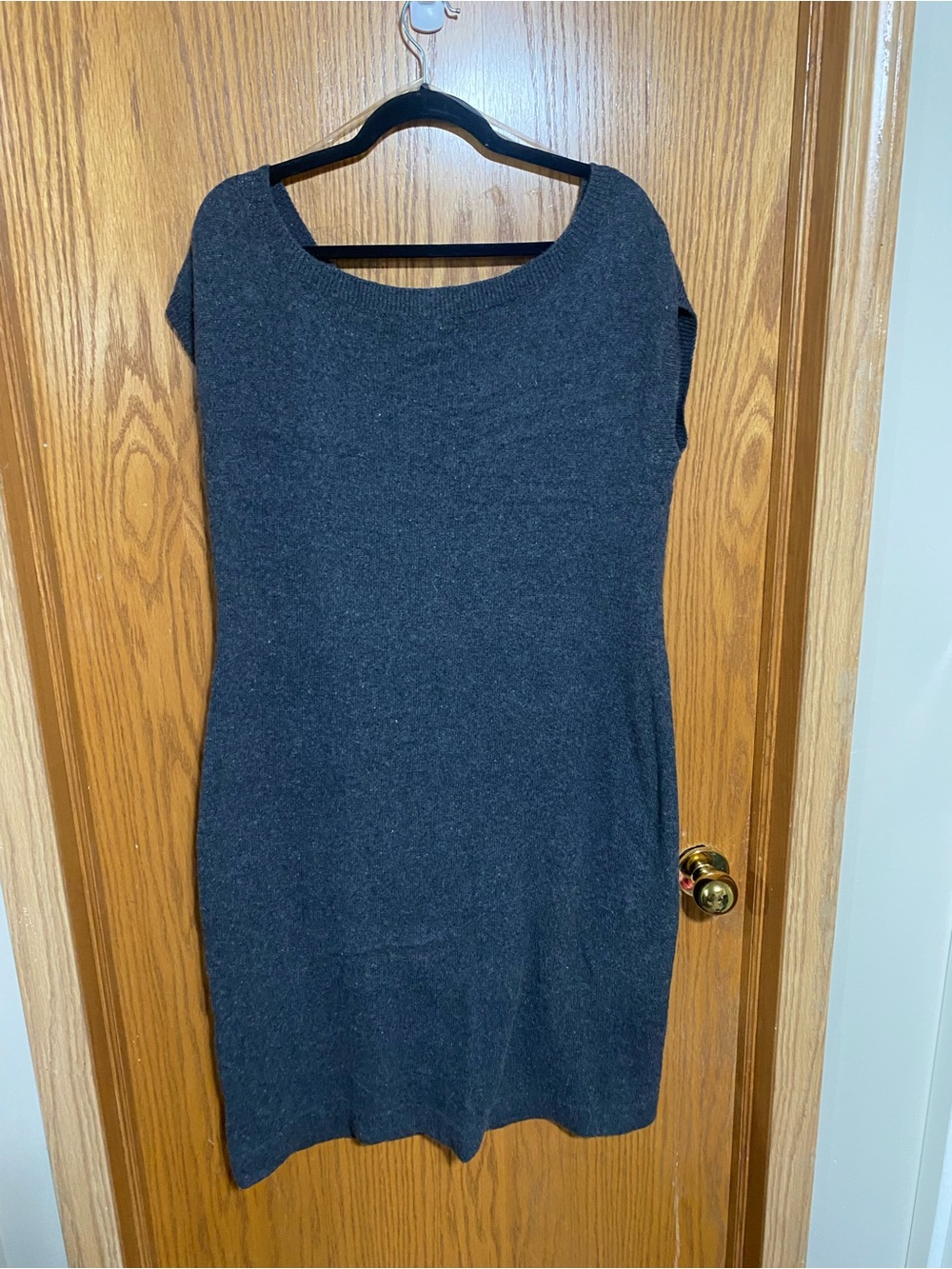 Sweater dress Classic Sleeveless Knit Dress in Dark Gray